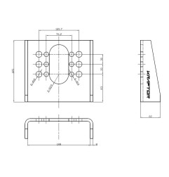 Płyta mocująca siłownika hydrauliczno-pneumatycznego KRAFTOR 479970001
