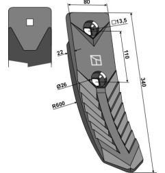 Redlica kuta dwuotworowa  INDUSTRIEHOF 101.IND-497.2