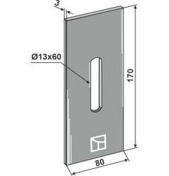 Skrobak metalowy do wału Packera Industriehof 51-R101