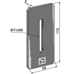 Skrobak metalowy do wału Packera Industriehof 51-P110