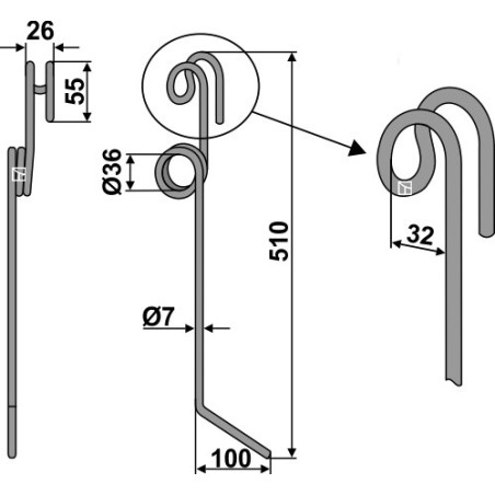 Palec zagarniający Industriehof 10.HS-E1