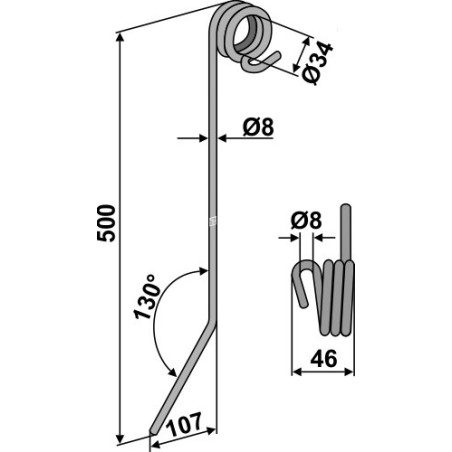 Palec zagarniający Industriehof 10.HS-H2