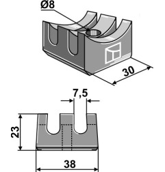 Uchwyt palca zagarniającego Industriehof 10.ST-HH-5