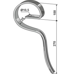 Ząb sprężynowy Industriehof 2.1020LL