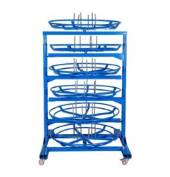 Regał na węże metalowy, 6 tac o średnicy 1050mm 493140001