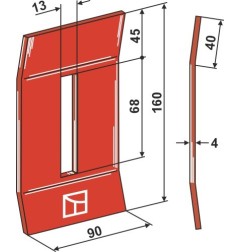 Skrobak metalowy do wału Packera Industriehof 51-K304